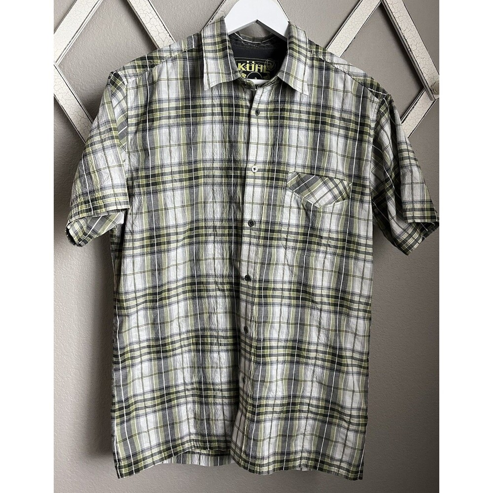 Kuhl Men’s L Plaid Button Down Short Sleeve Shirt